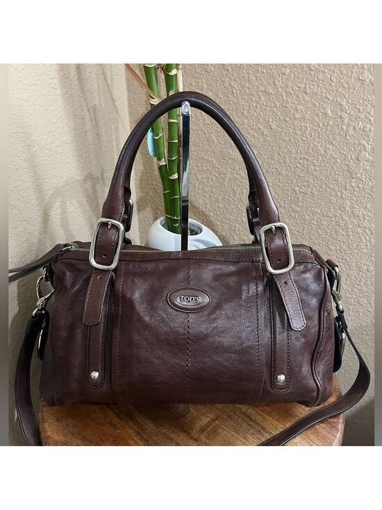 Tod's Handbags - TOD’S BROWN LEATHER G LINE SATCHEL BAG
